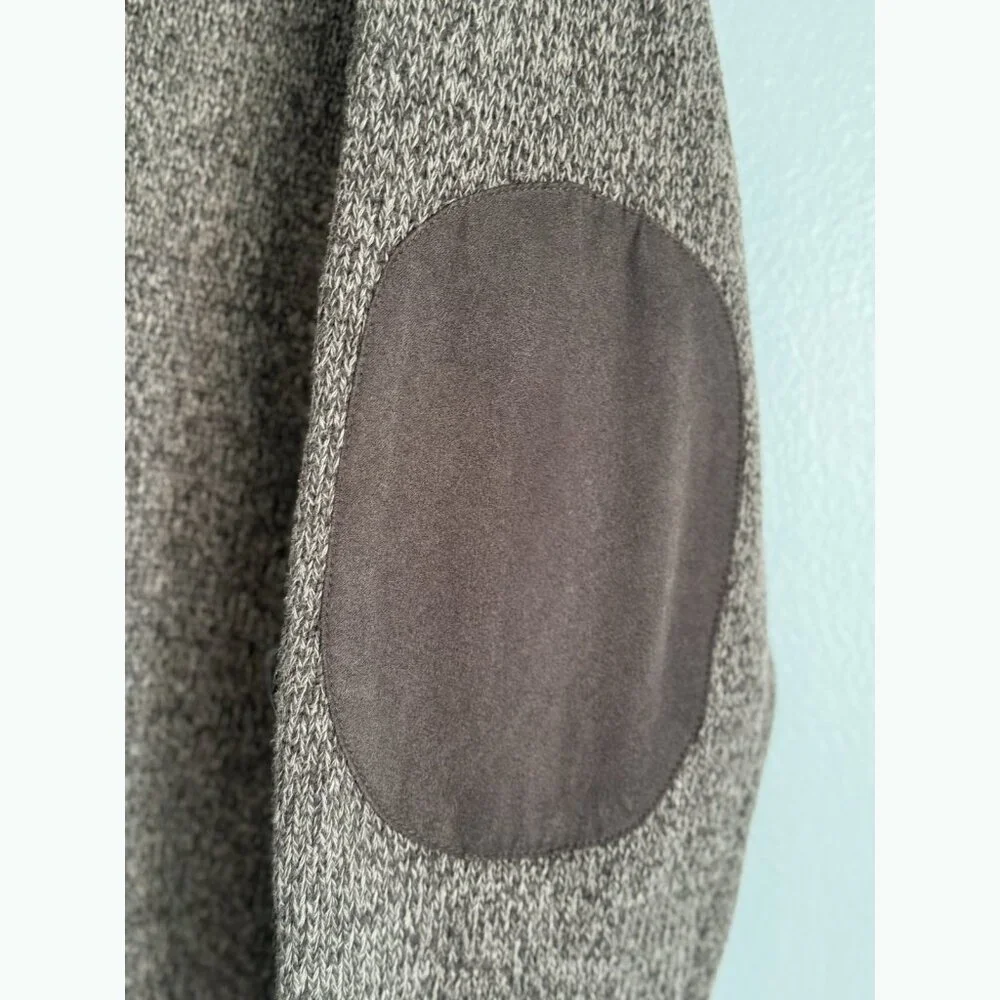 Chaps Elbow Patch Brown Sweater Mens Large Ivy League Preppy Heritage Academia